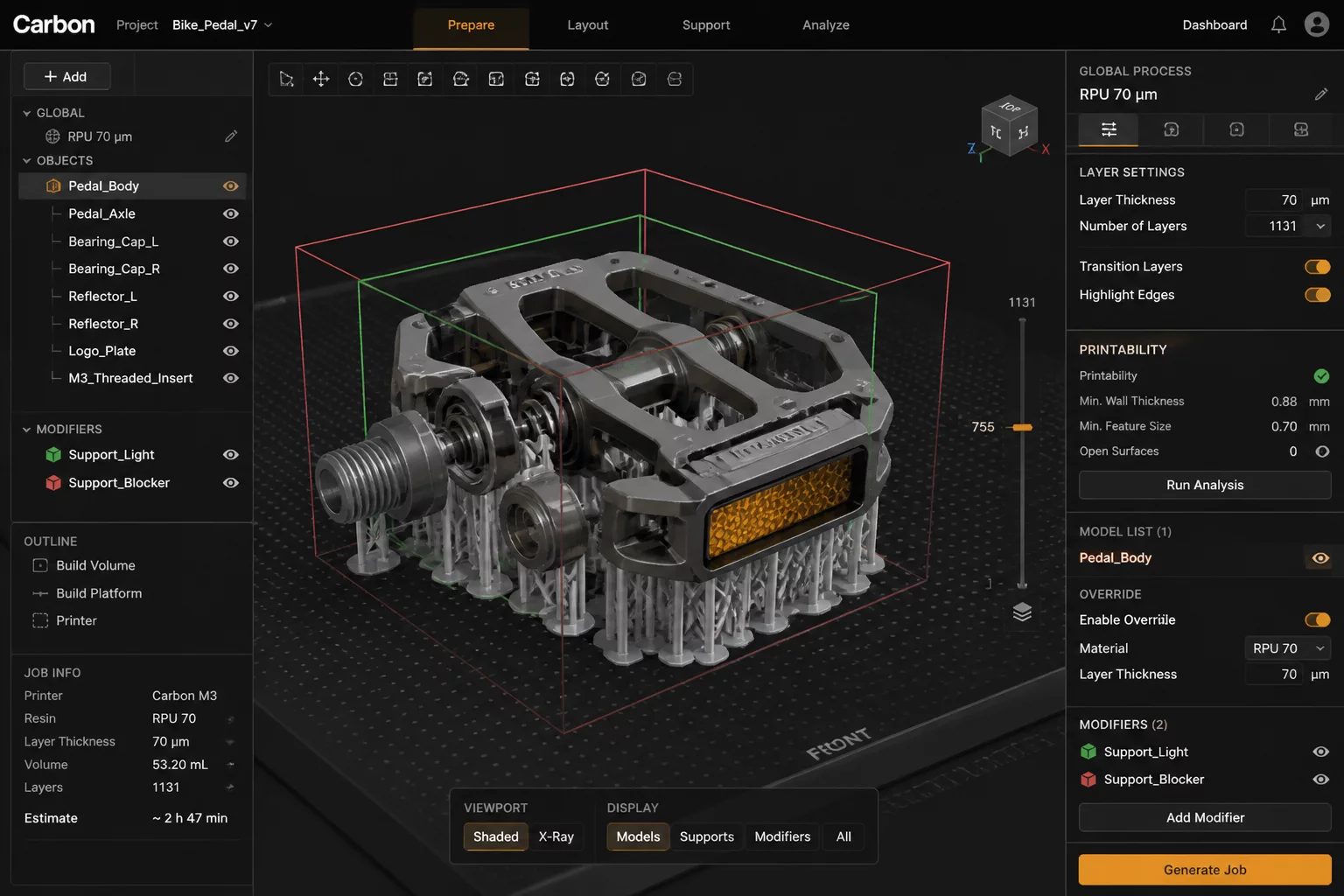 Bambu Studio project, object, and part scope hierarchy